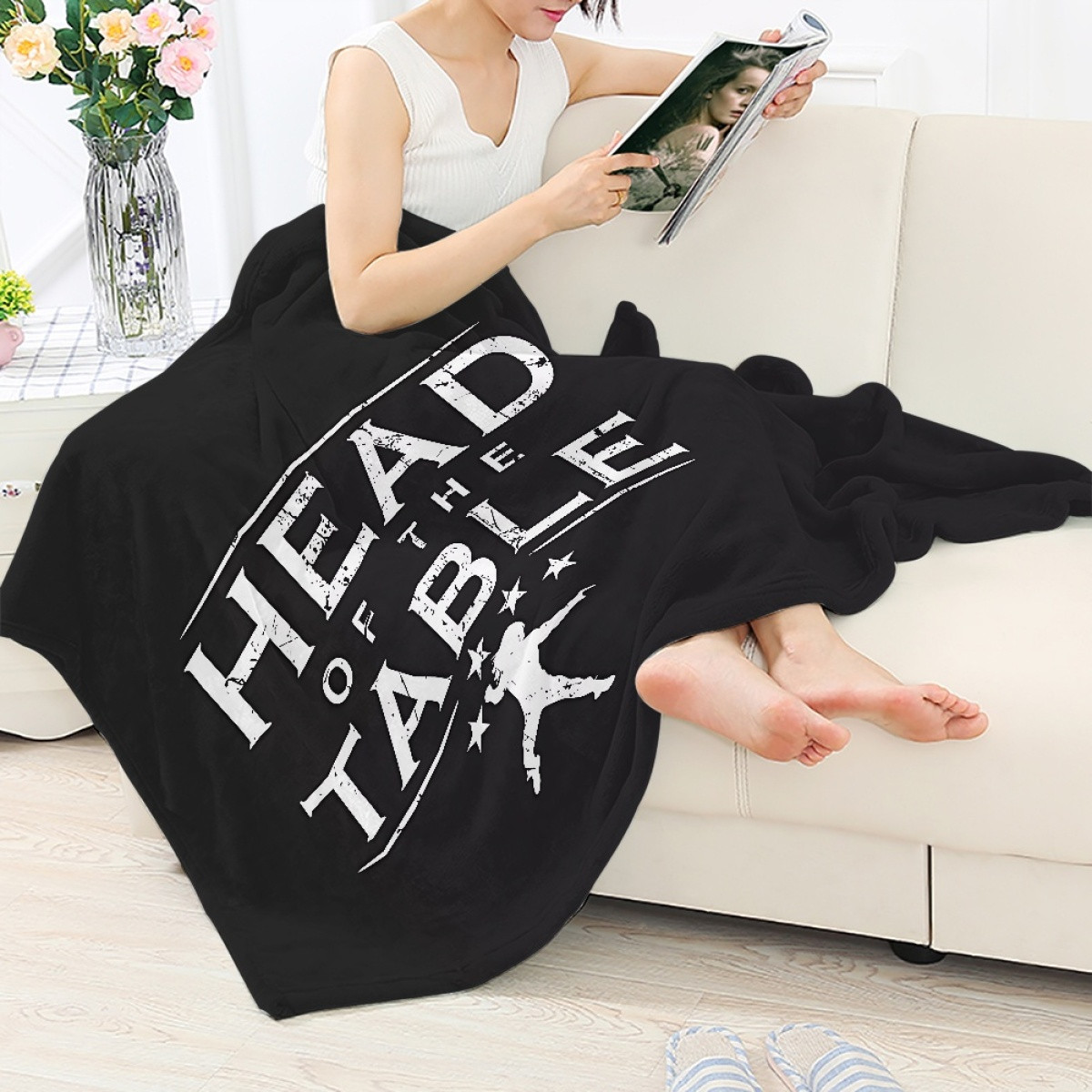 WWE Roman Reigns Blanket Throw Roman Reigns Head Of The Table Shirt