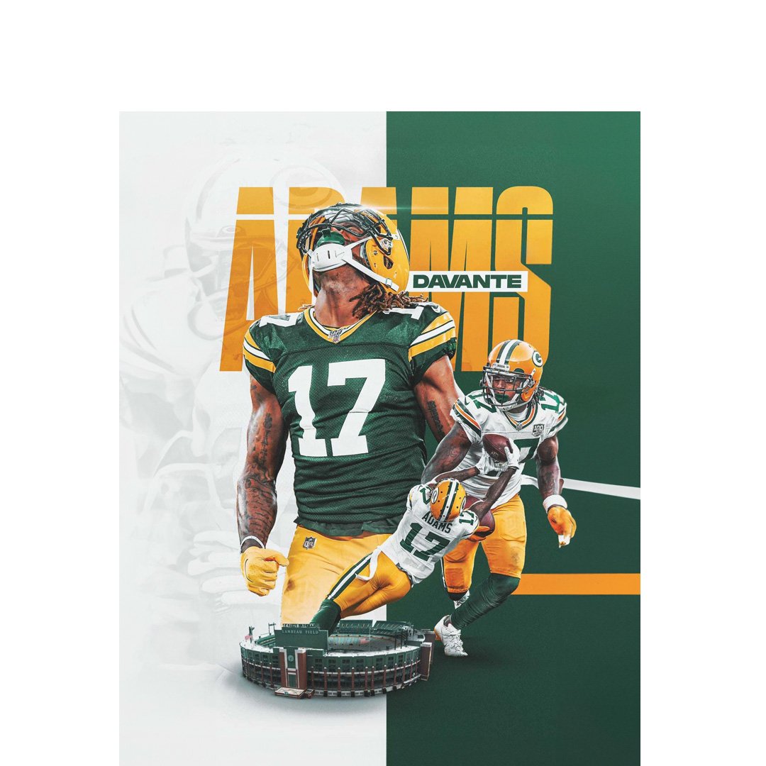 NFL Davante Adams Backpack StudentPack - Davante Adams 17 Green Bay ...