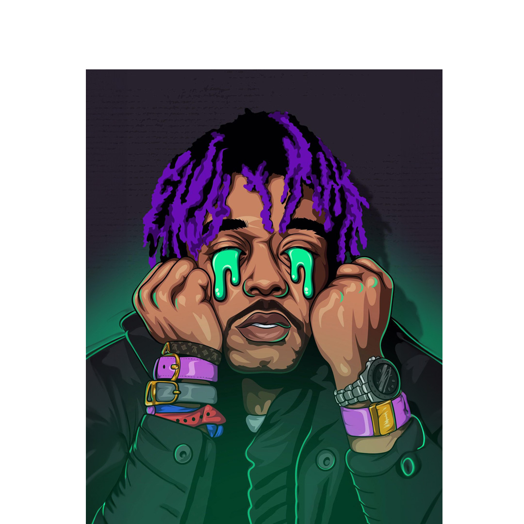 Lil Uzi Vert Backpack StudentPack - Lil Uzi Vert Cartoon Illustration ...