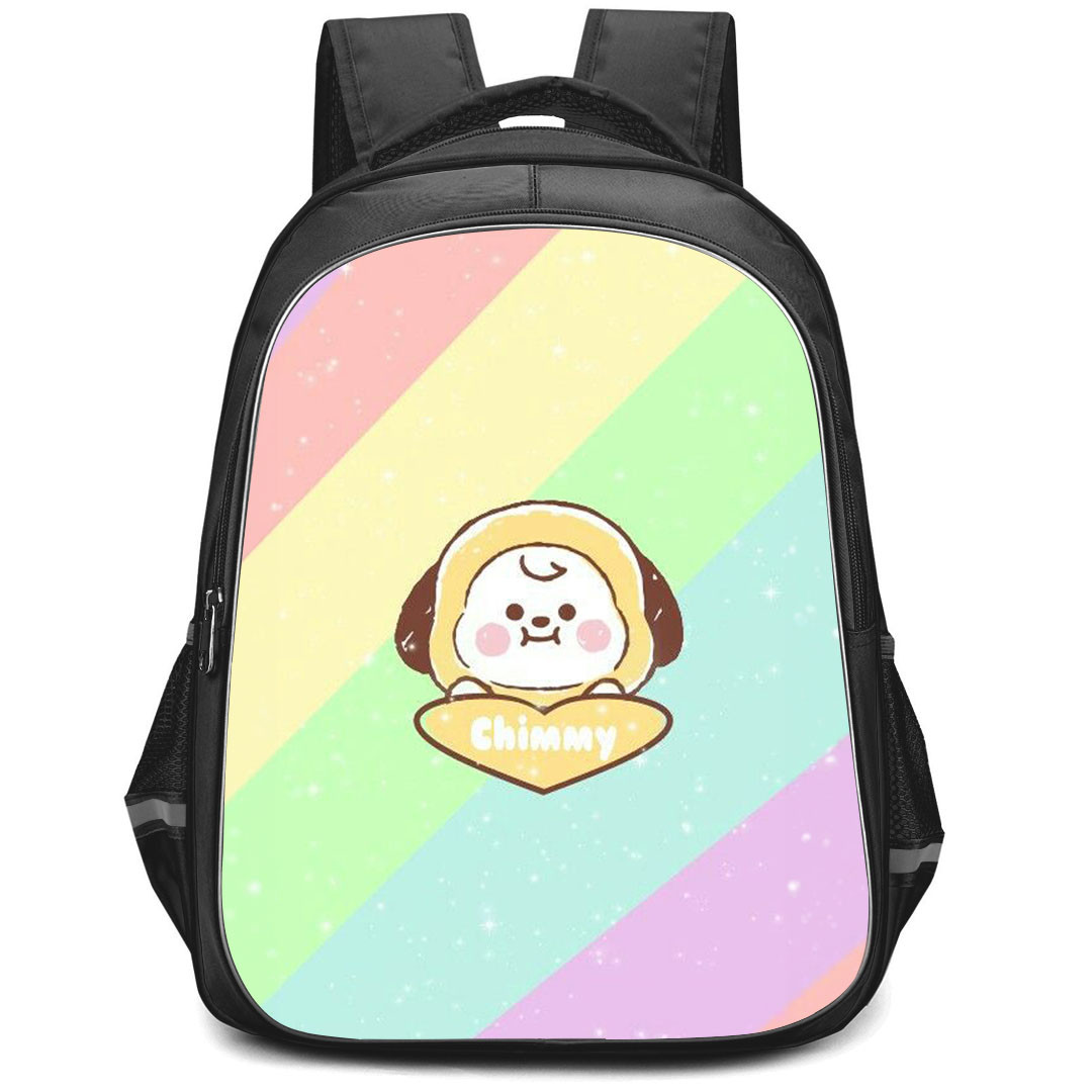 BT21 Chimmy Backpack StudentPack - Chimmy Avatar On Rainbow Background ...