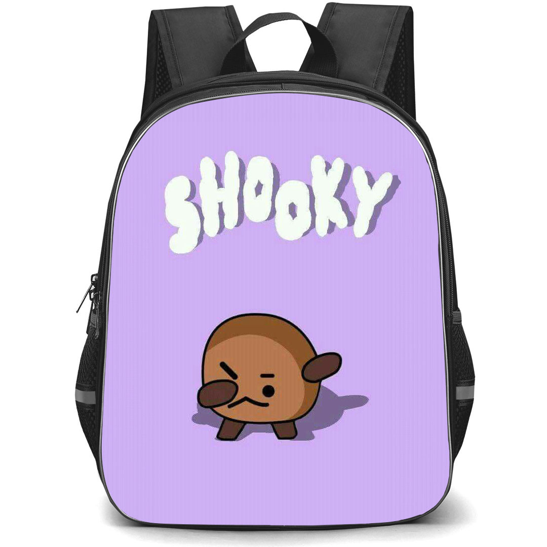 BT21 Shooky Backpack StudentPack - Shooky Sad On Purple Background ...