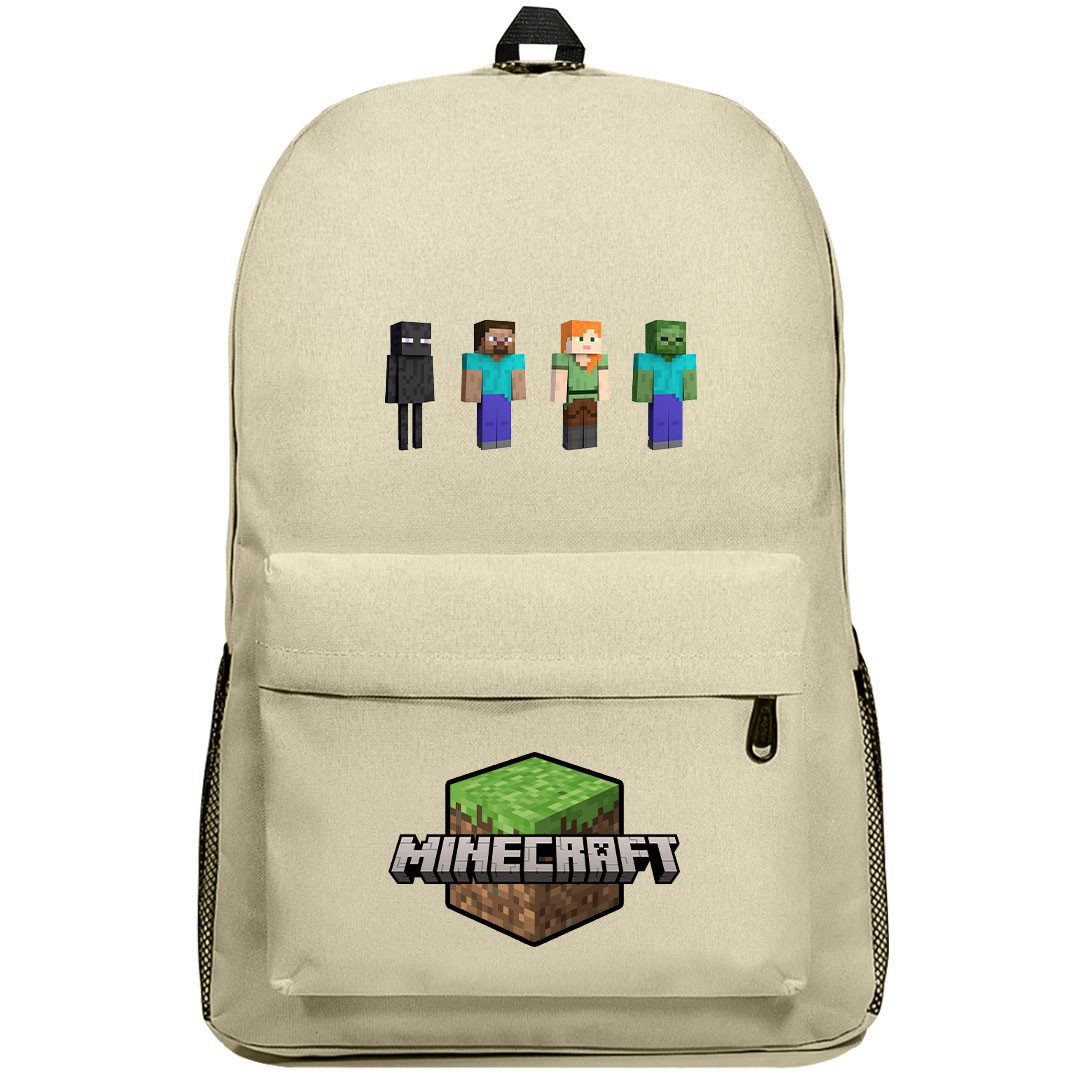 Minecraft Backpack SuperPack - Steve Alex Enderman Zombie Chibi Art ...