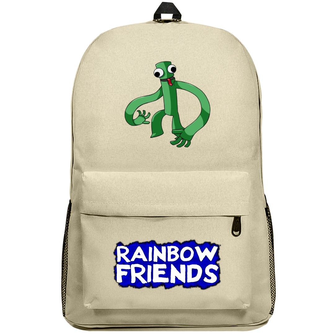 Roblox Rainbow Friends Green Backpack SuperPack - Green Goofy Cartoon Art