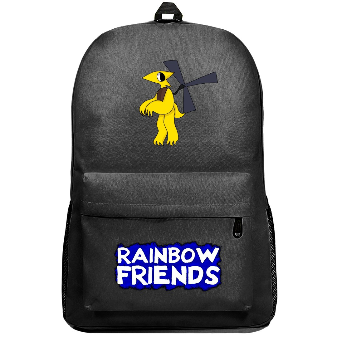 Roblox Rainbow Friends Yellow Backpack SuperPack - Yellow Stand Left Side Cartoon Art
