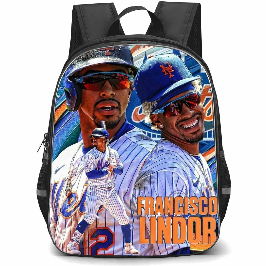 MLB Francisco Lindor Backpack StudentPack - Francisco Lindor New York Mets Portrait Poster
