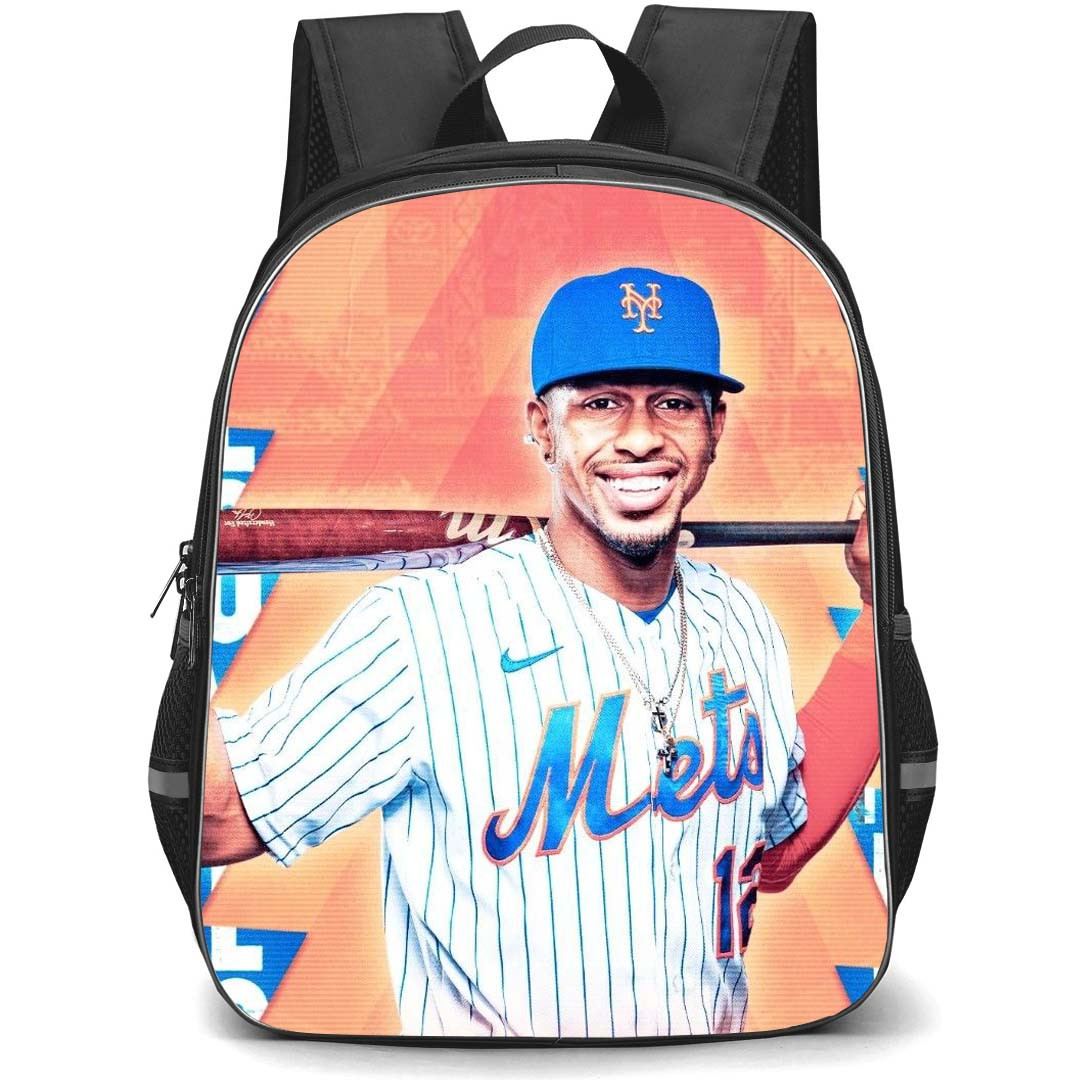 MLB Francisco Lindor Backpack StudentPack - Francisco Lindor New York Mets Smiling Portrait Poster