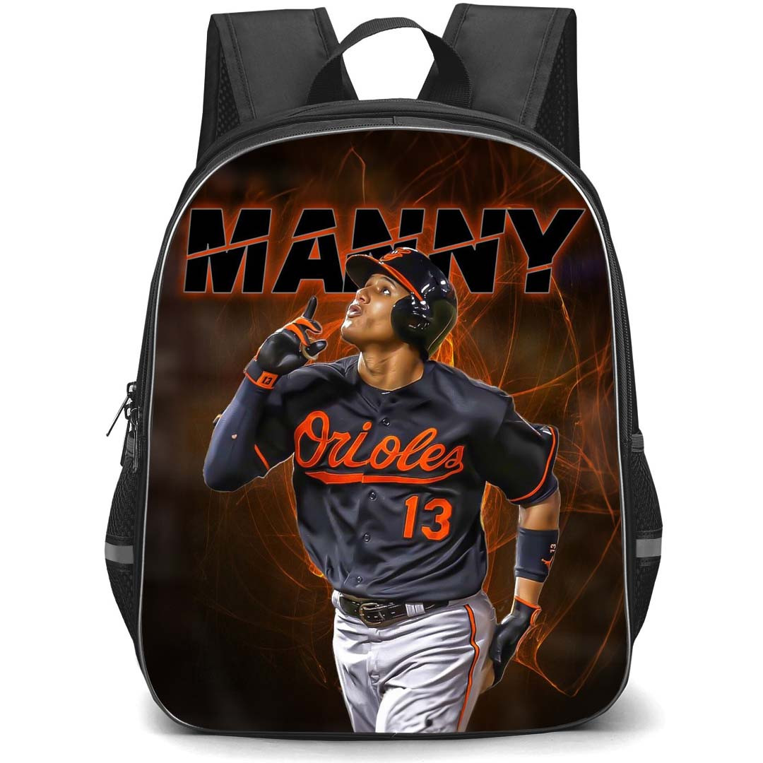 MLB Manny Machado Backpack StudentPack - Manny Machado 13 San Diego Padres Celebration Illustration Poster