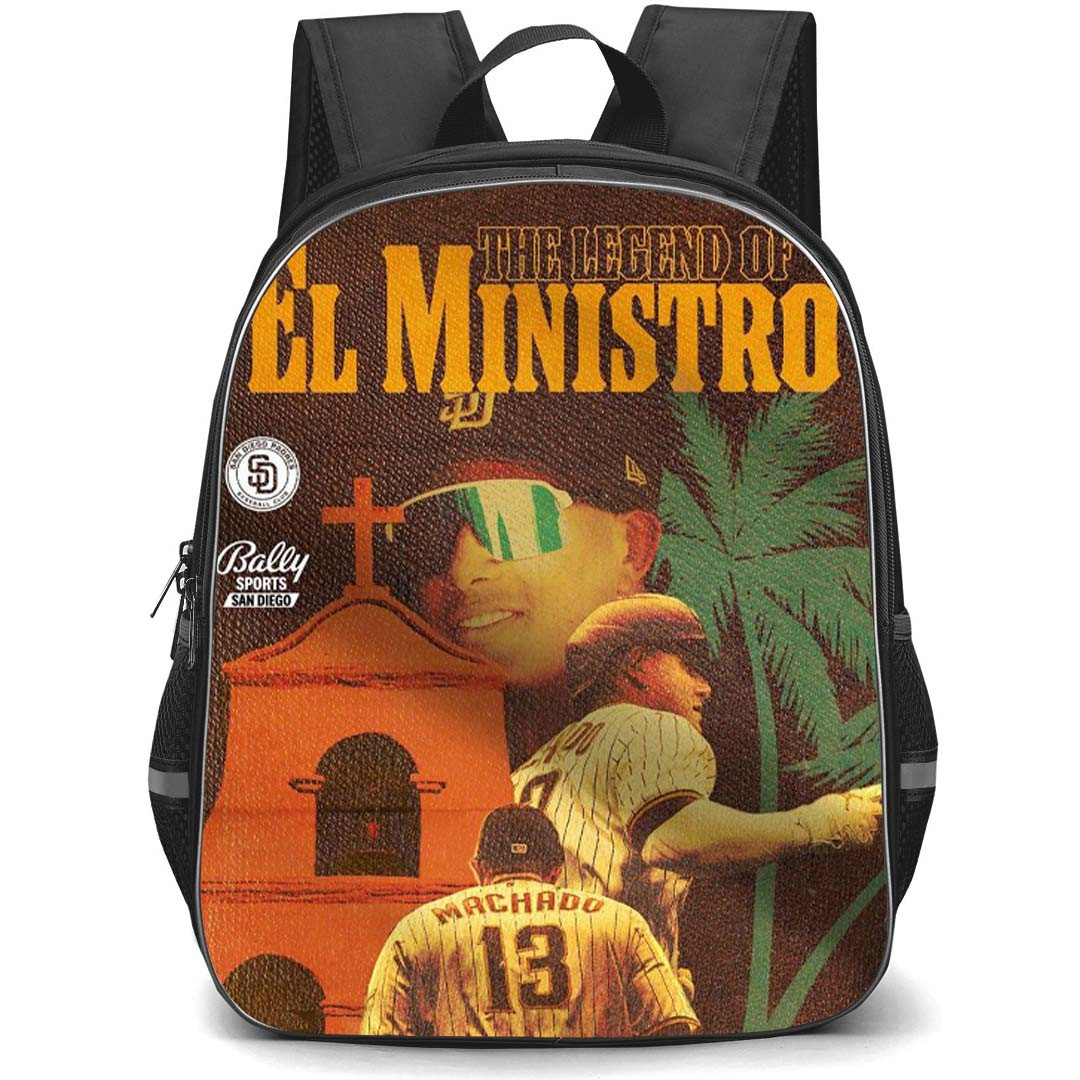 MLB Manny Machado Backpack StudentPack - Manny Machado San Diego Padres The Legend Of EL Ministro Card
