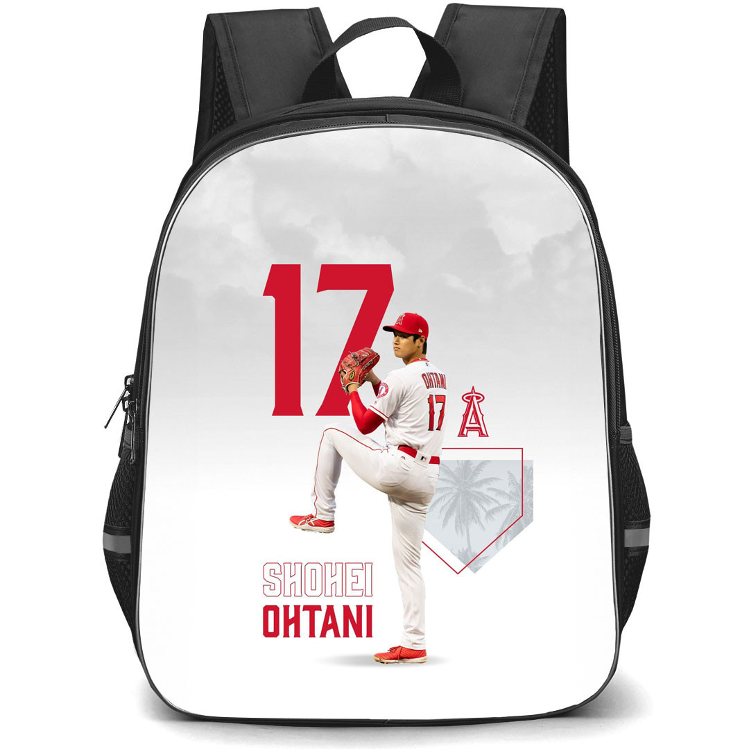 MLB Shohei Ohtani Backpack StudentPack - Shohei Ohtani 17 Los Angeles Angels Pitching Position Poster