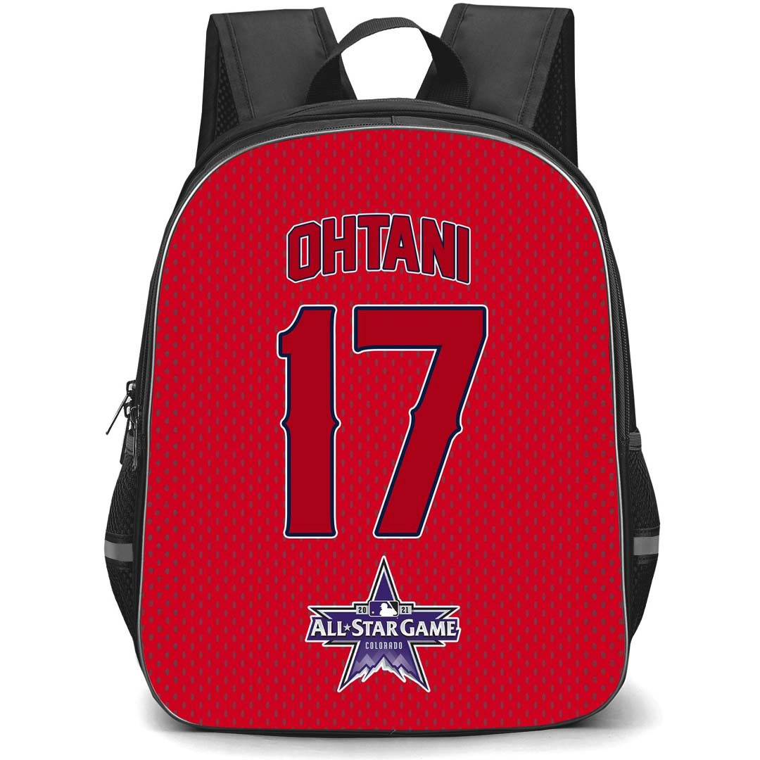 MLB Shohei Ohtani Backpack StudentPack - Shohei Ohtani Los Angeles Angels Jersey No 17 Poster