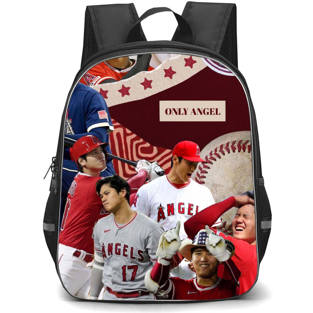 MLB Shohei Ohtani Backpack StudentPack - Shohei Ohtani Los Angeles Angels Special Moment Portrait Collage