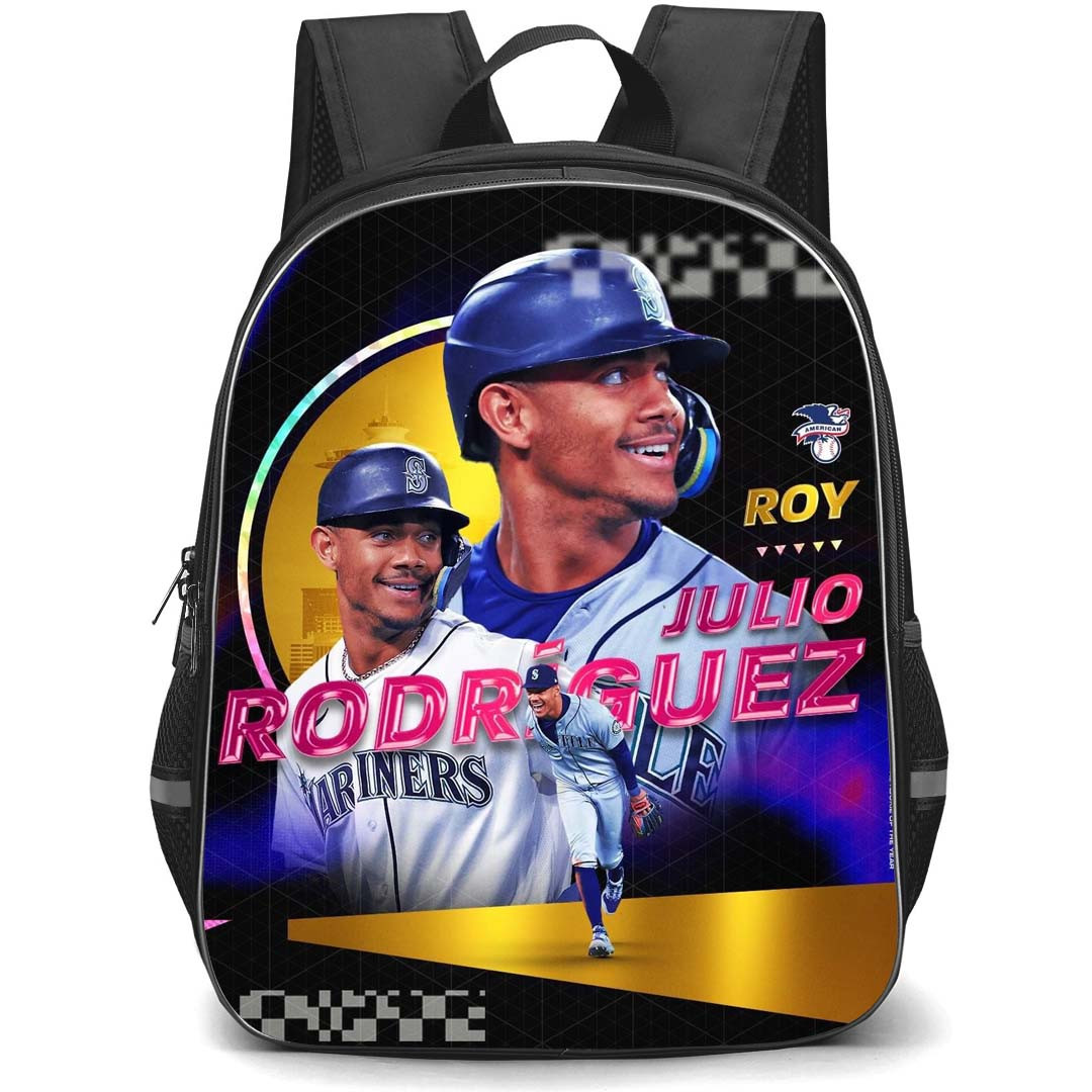 MLB Julio Rodriguez Backpack StudentPack - Julio Rodriguez Seattle Mariners Smiling Portrait