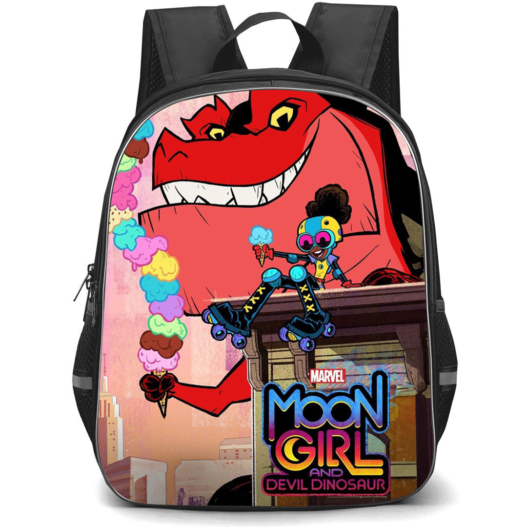 Moon Girl And Devil Dinosaur Backpack StudentPack - Moon Girl And Devil Dinosaur Ice Cream