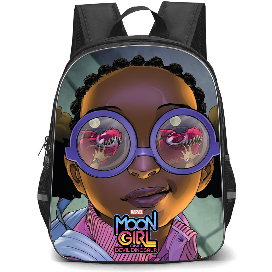 Moon Girl And Devil Dinosaur Moon Girl Backpack StudentPack - Moon Girl Glasses Portrait