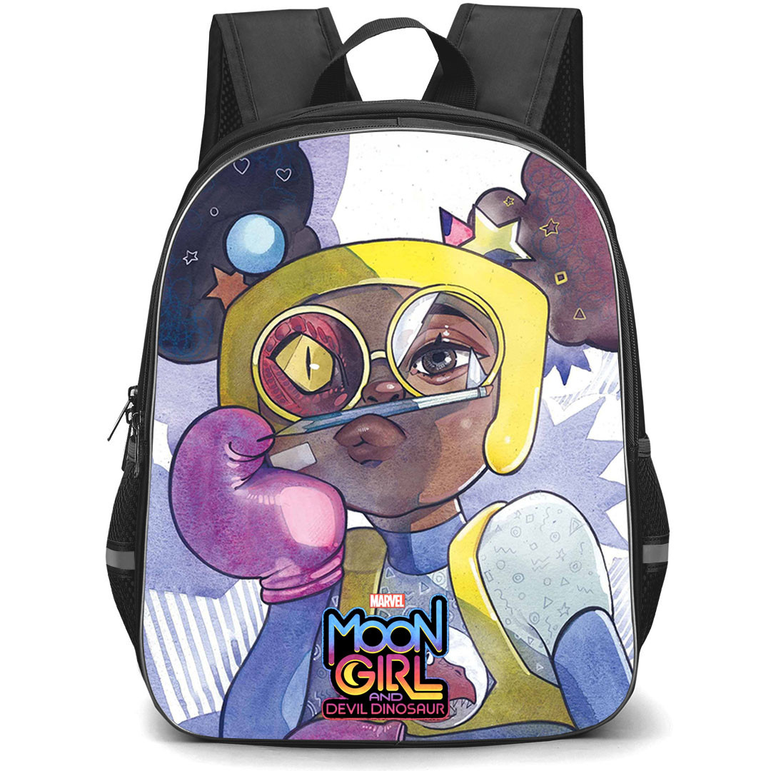 Moon Girl And Devil Dinosaur Moon Girl Backpack StudentPack - Moon Girl With Dino Eye