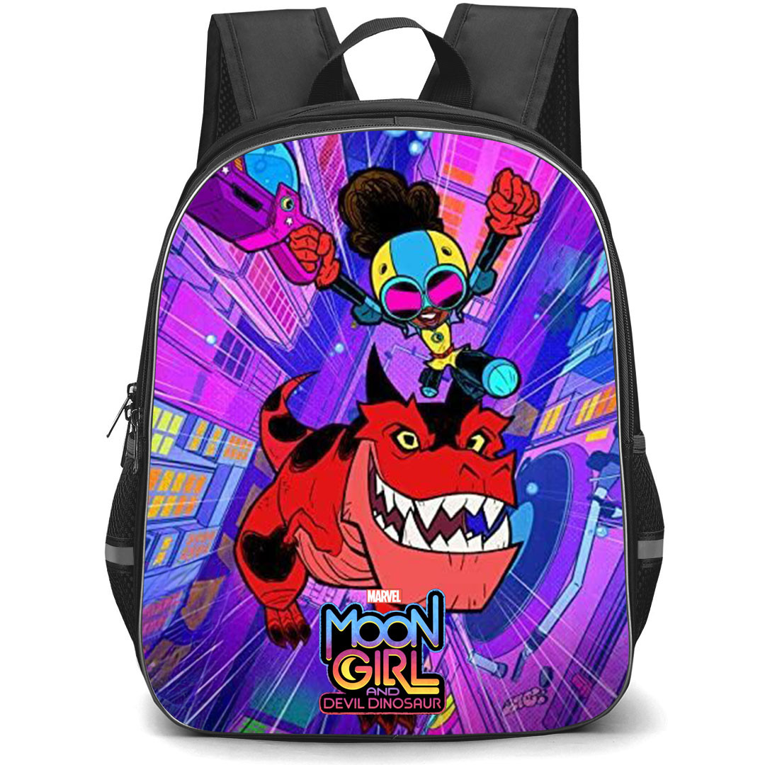 Moon Girl And Devil Dinosaur Backpack StudentPack - Moon Girl And Devil Dinosaur Falling