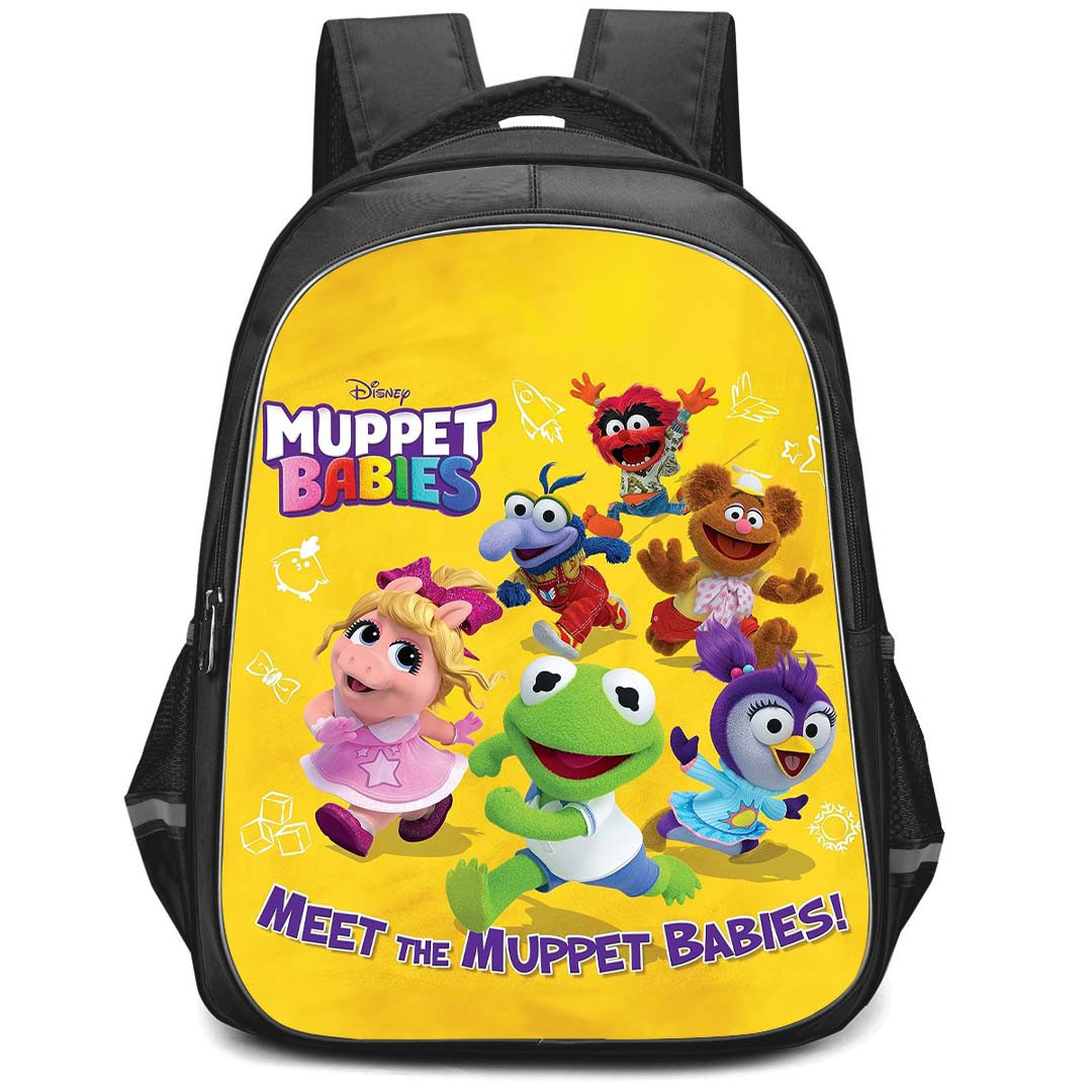 Muppet Babies Backpack StudentPack - Muppet Babies Meet The Muppet Babies Yellow Background