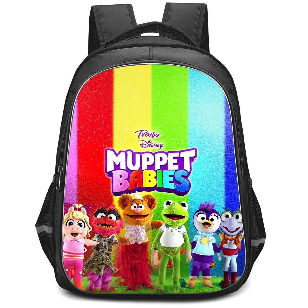 Muppet Babies Backpack StudentPack - Muppet Babies Standing On Rainbow Background