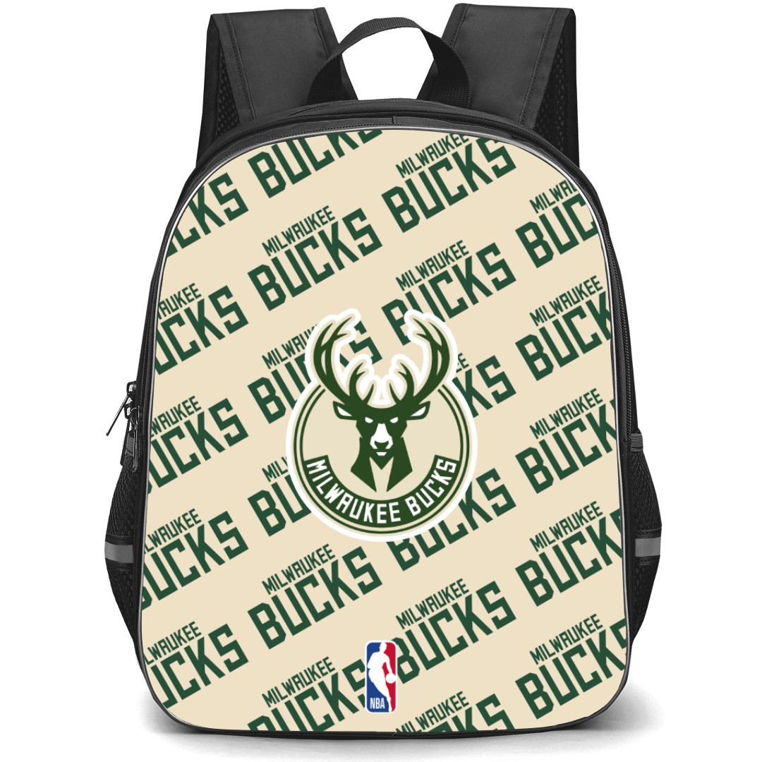 NBA Milwaukee Bucks Backpack StudentPack - Milwaukee Bucks Medley Monogram Wordmark