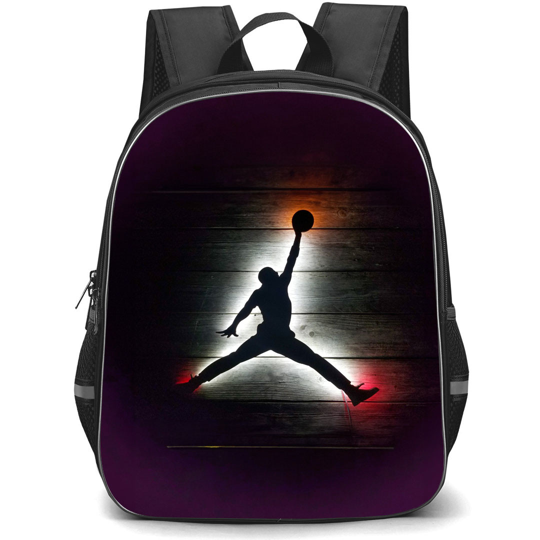 NBA Michael Jordan Backpack StudentPack - Michael Jordan Jumping Silhouette Poster