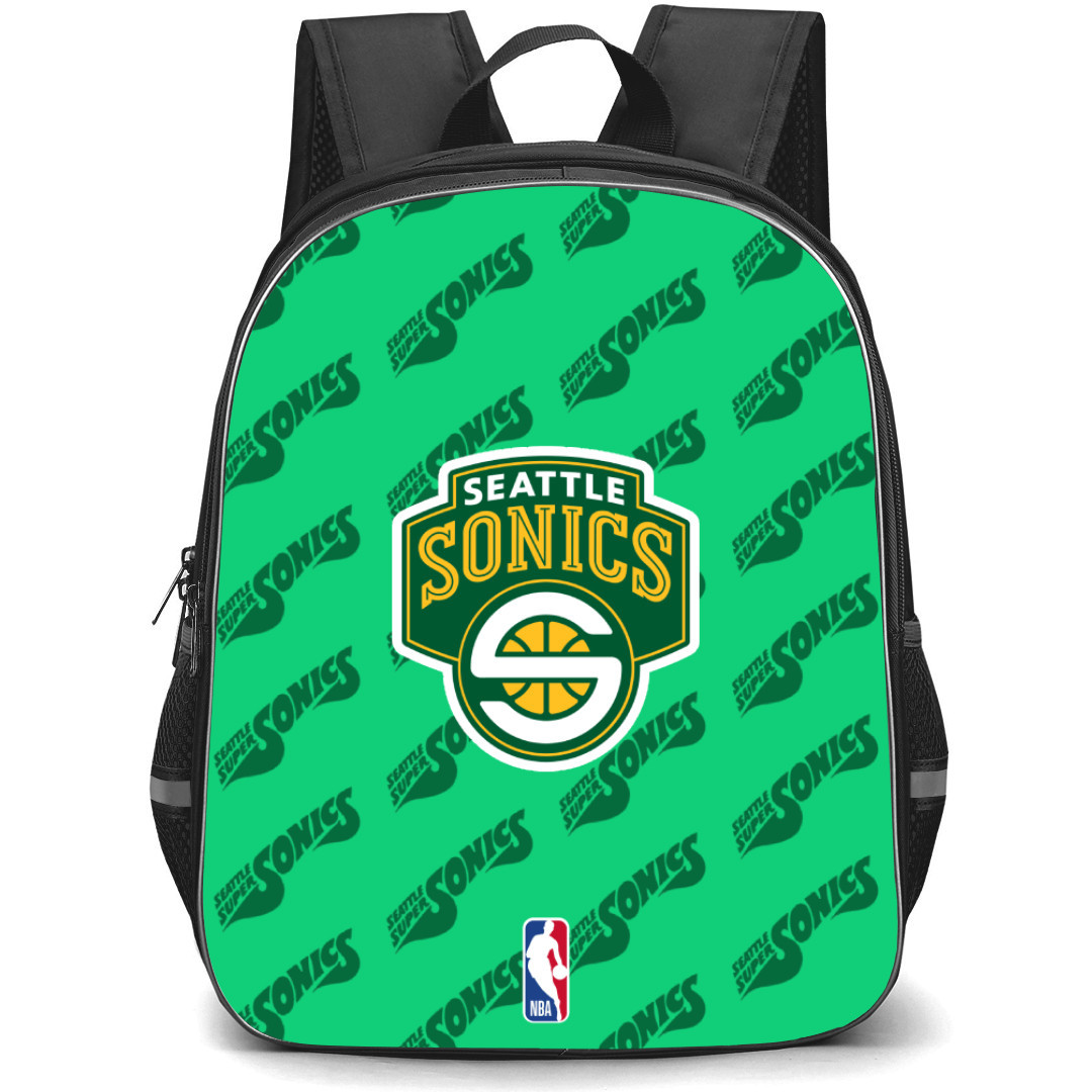 NBA Seattle Supersonics Backpack StudentPack - Seattle Supersonics Medley Monogram Wordmark