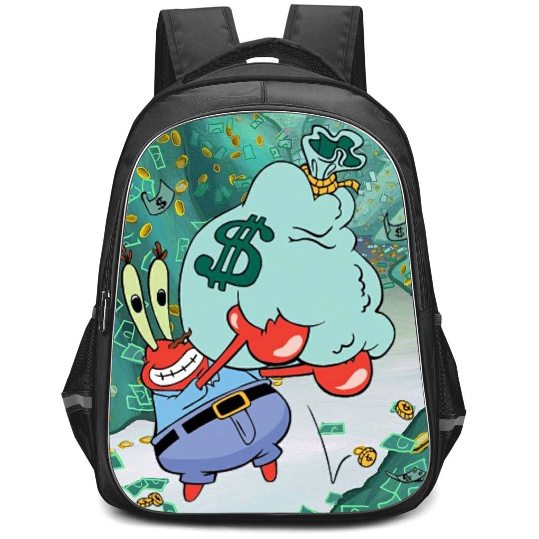 SpongeBob Mr Krabs Backpack StudentPack - Mr Krabs Carrying A Bag of ...