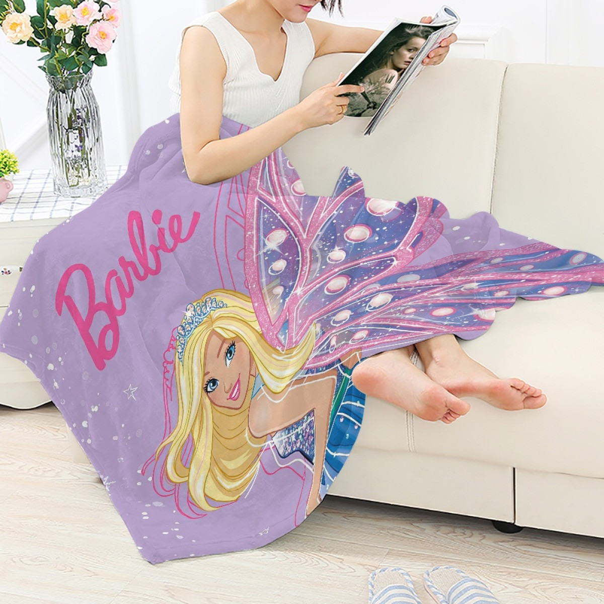 Barbie Blanket Throw - Barbie Fairy Wings | Shirt Chic