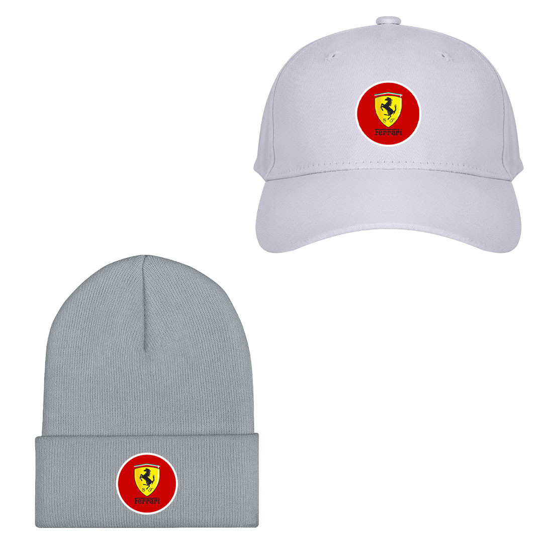 F1 Formula One Ferrari Baseball Cap Beanie Hat - Ferrari Logo