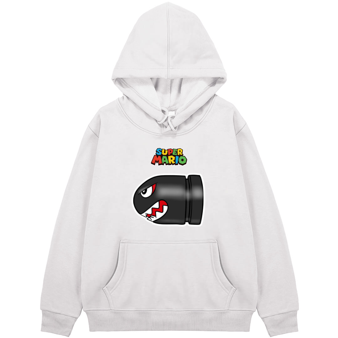 Super Mario Bullet Bill Hoodie Hooded Sweatshirt Sweater Jacket - Bullet Bill Sticker Art