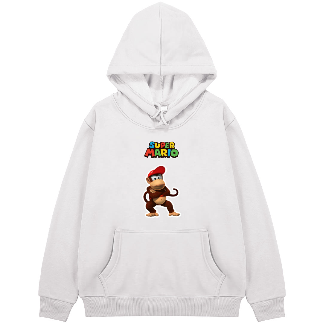 Super Mario Diddy Kong Hoodie Hooded Sweatshirt Sweater Jacket - Diddy Kong Sticker Art