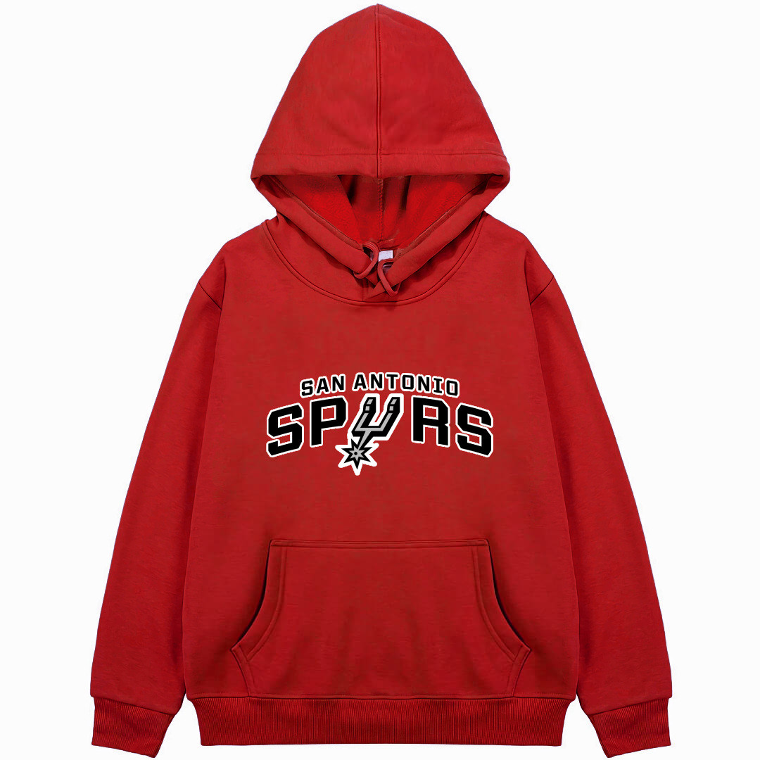 NBA San Antonio Spurs Hoodie Hooded Sweatshirt Sweater Jacket - San Antonio Spurs Team Single Logo