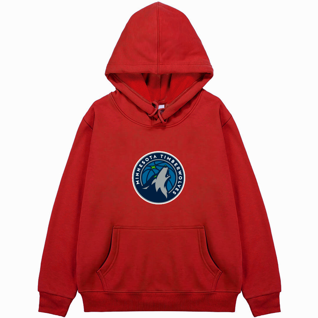 NBA Minnesota Timberwolves Hoodie Hooded Sweatshirt Sweater Jacket - Minnesota Timberwolves Team Single Logo