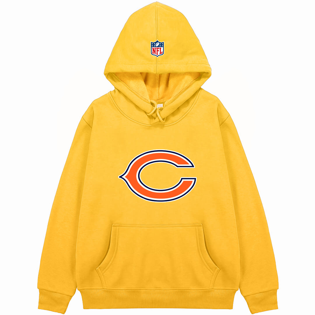 NFL Chicago Bears Hoodie Hooded Sweatshirt Sweater Jacket - Chicago Bears Team Single Logo