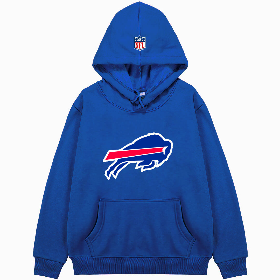 NFL Buffalo Bills Hoodie Hooded Sweatshirt Sweater Jacket - Buffalo Bills Team Single Logo
