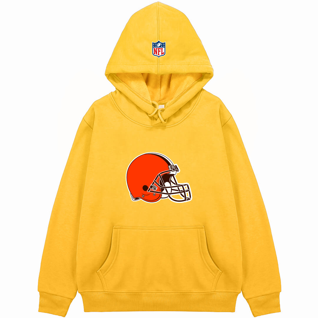 NFL Cleveland Browns Hoodie Hooded Sweatshirt Sweater Jacket - Cleveland Browns Team Single Logo