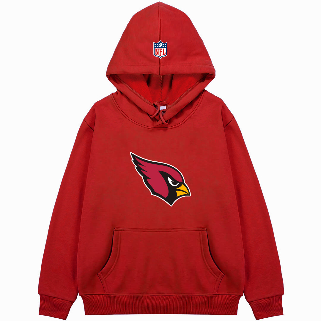 NFL Arizona Cardinals Hoodie Hooded Sweatshirt Sweater Jacket - Arizona Cardinals Team Single Logo