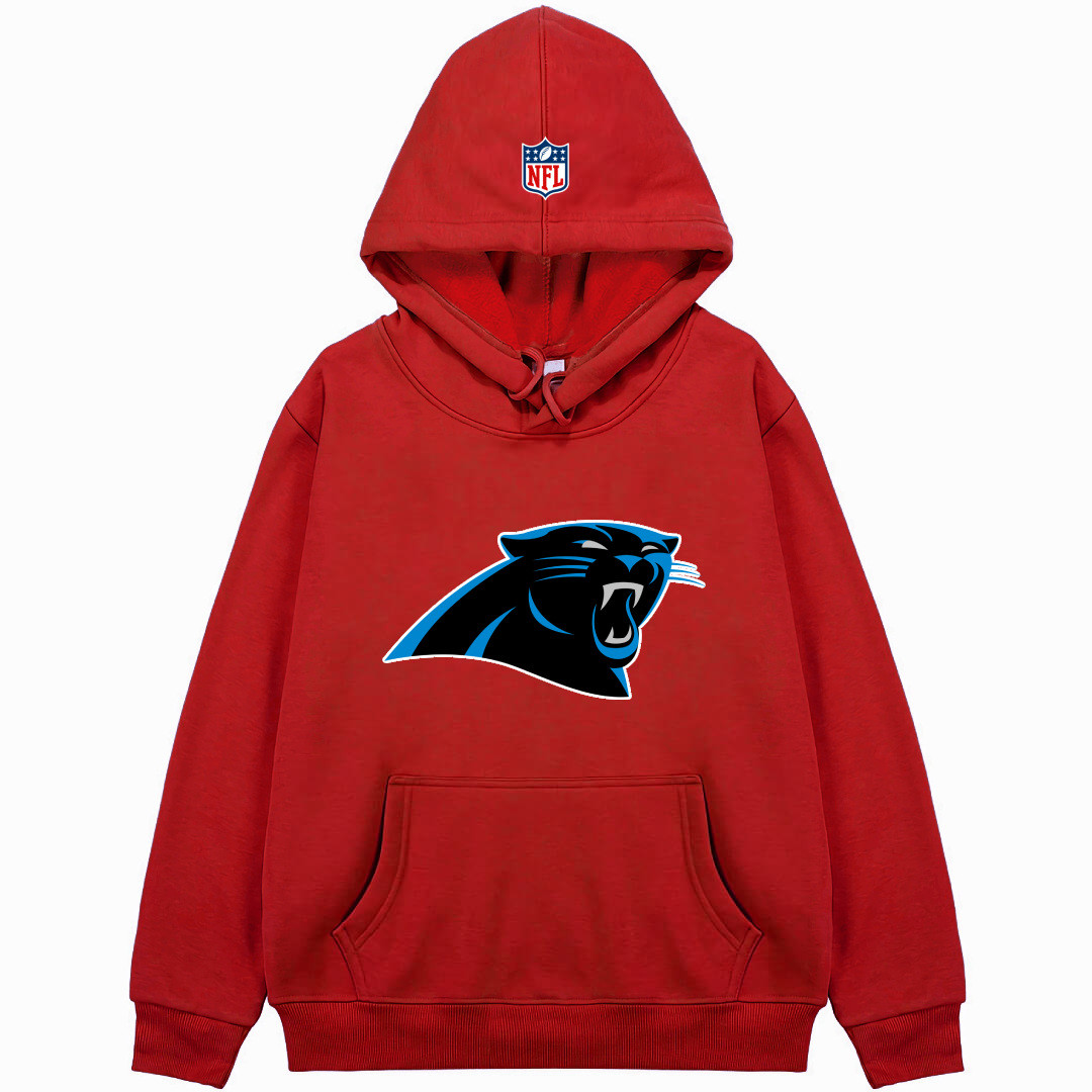 NFL Carolina Panthers Hoodie Hooded Sweatshirt Sweater Jacket - Carolina Panthers Team Single Logo