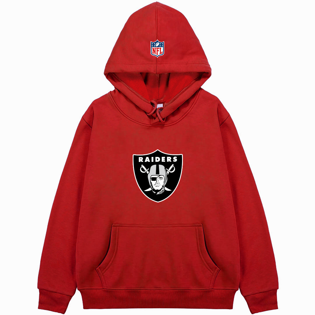 NFL Las Vegas Raiders Hoodie Hooded Sweatshirt Sweater Jacket - Las Vegas Raiders Team Single Logo
