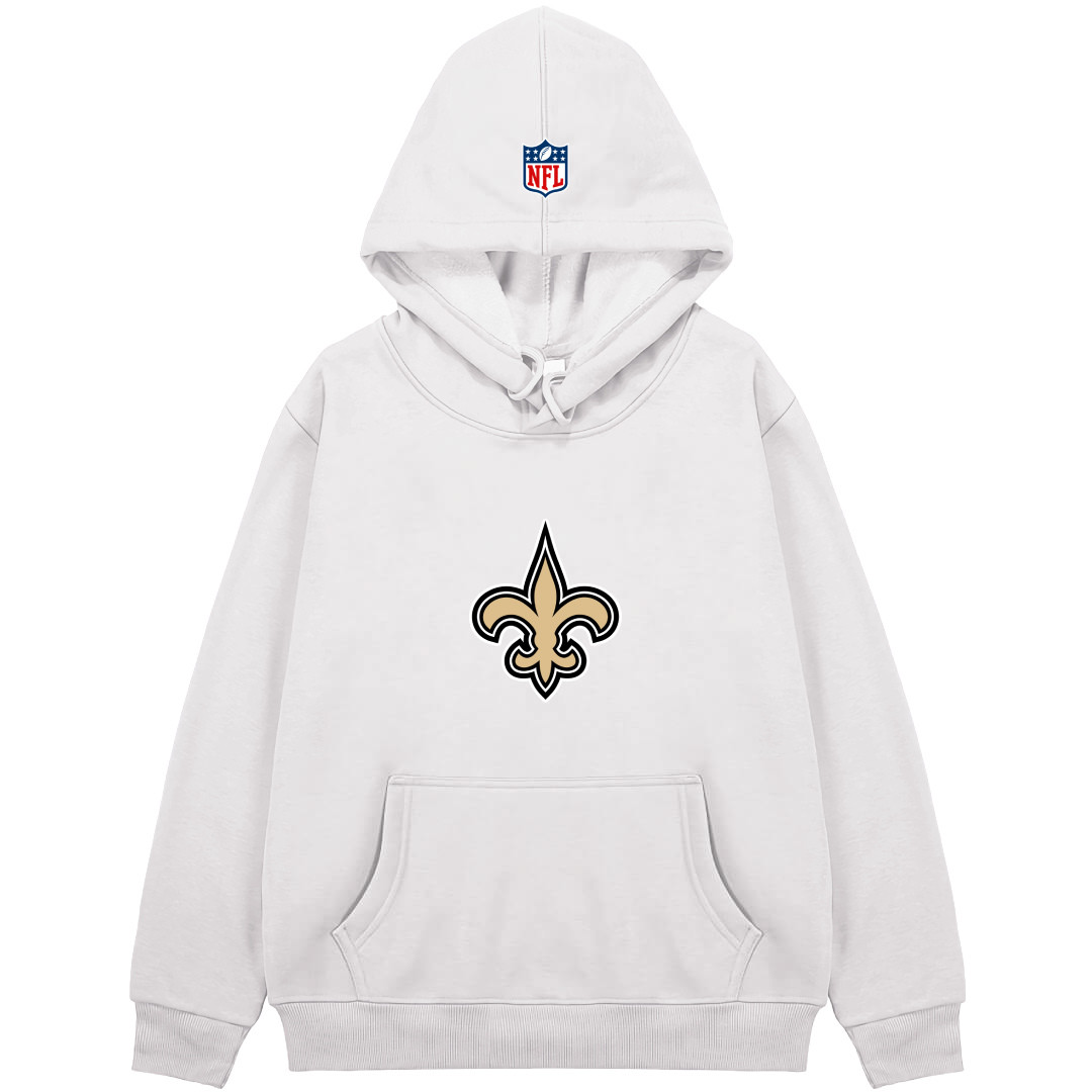 NFL New Orleans Saints Hoodie Hooded Sweatshirt Sweater Jacket - New Orleans Saints Team Single Logo