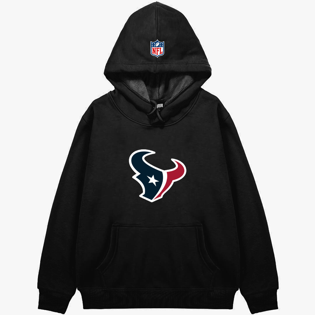 NFL Houston Texans Hoodie Hooded Sweatshirt Sweater Jacket - Houston Texans Team Single Logo