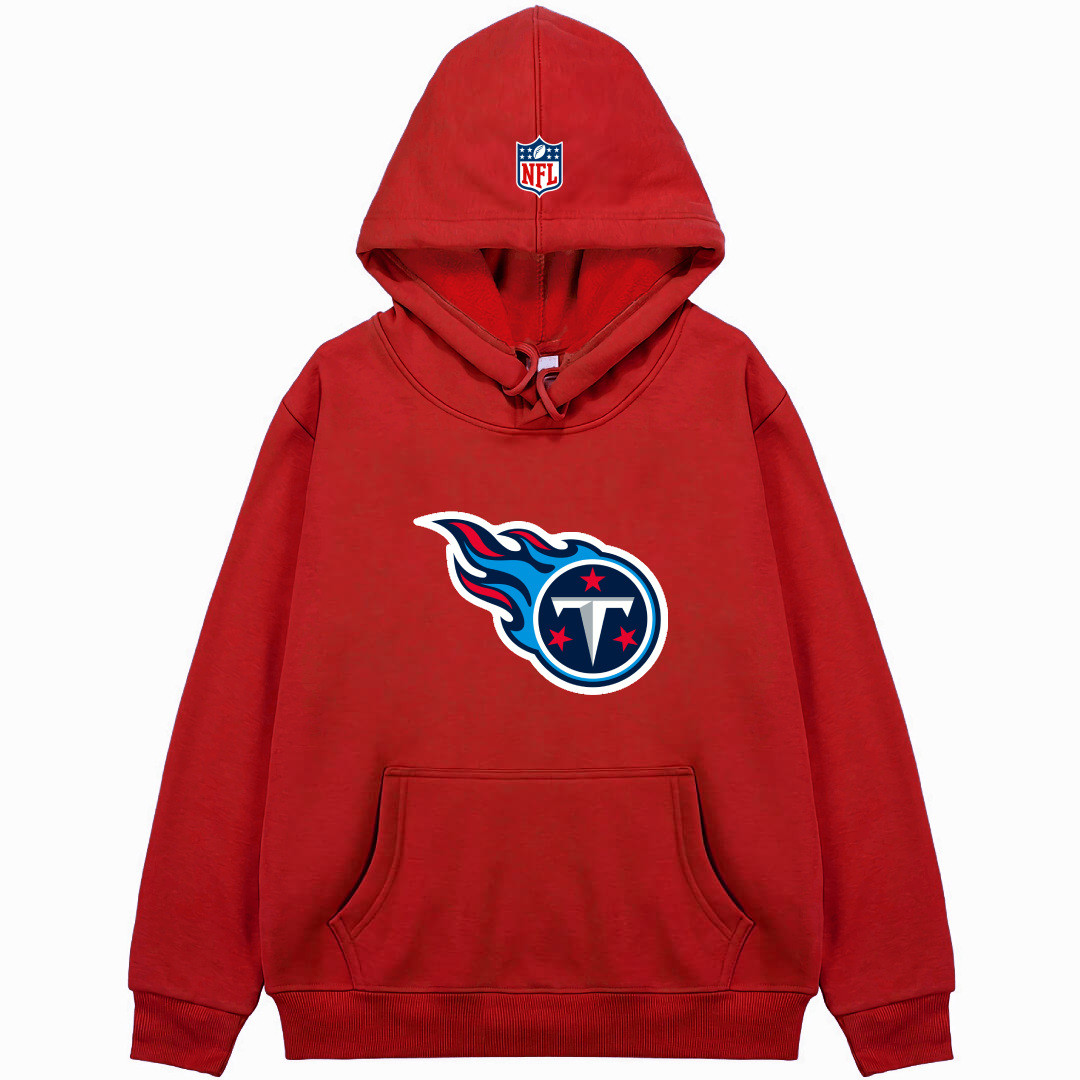 NFL Tennesee Titans Hoodie Hooded Sweatshirt Sweater Jacket - Tennesee Titans Team Single Logo