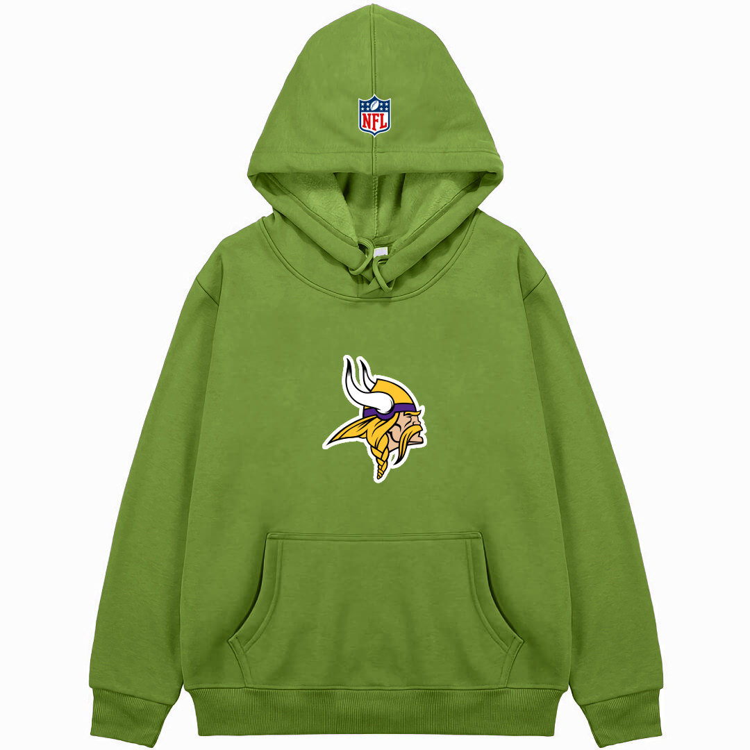 NFL Minnesota Vikings Hoodie Hooded Sweatshirt Sweater Jacket - Minnesota Vikings Team Single Logo
