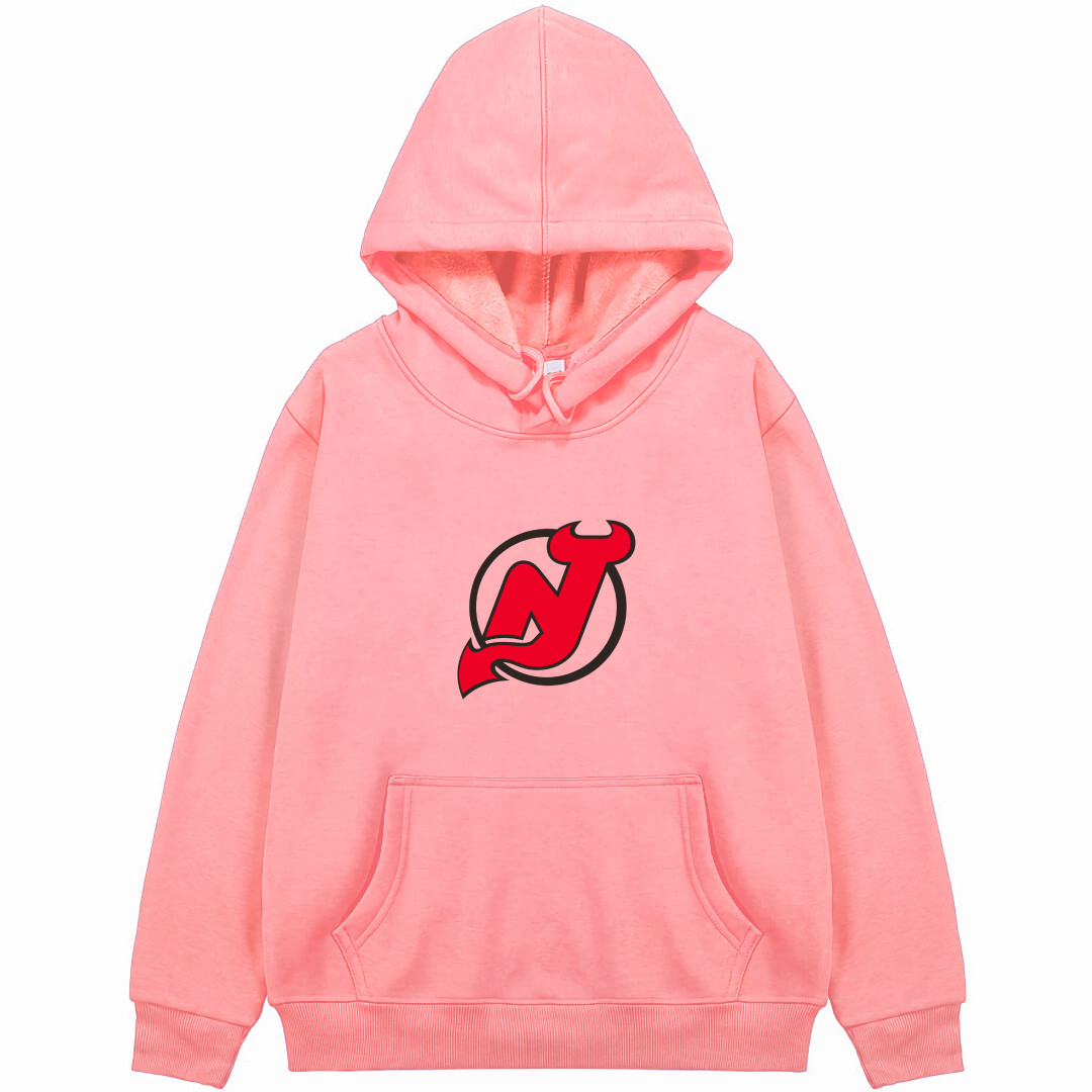 NHL New Jersey Devils Hoodie Hooded Sweatshirt Sweater Jacket - New Jersey Devils Team Single Logo