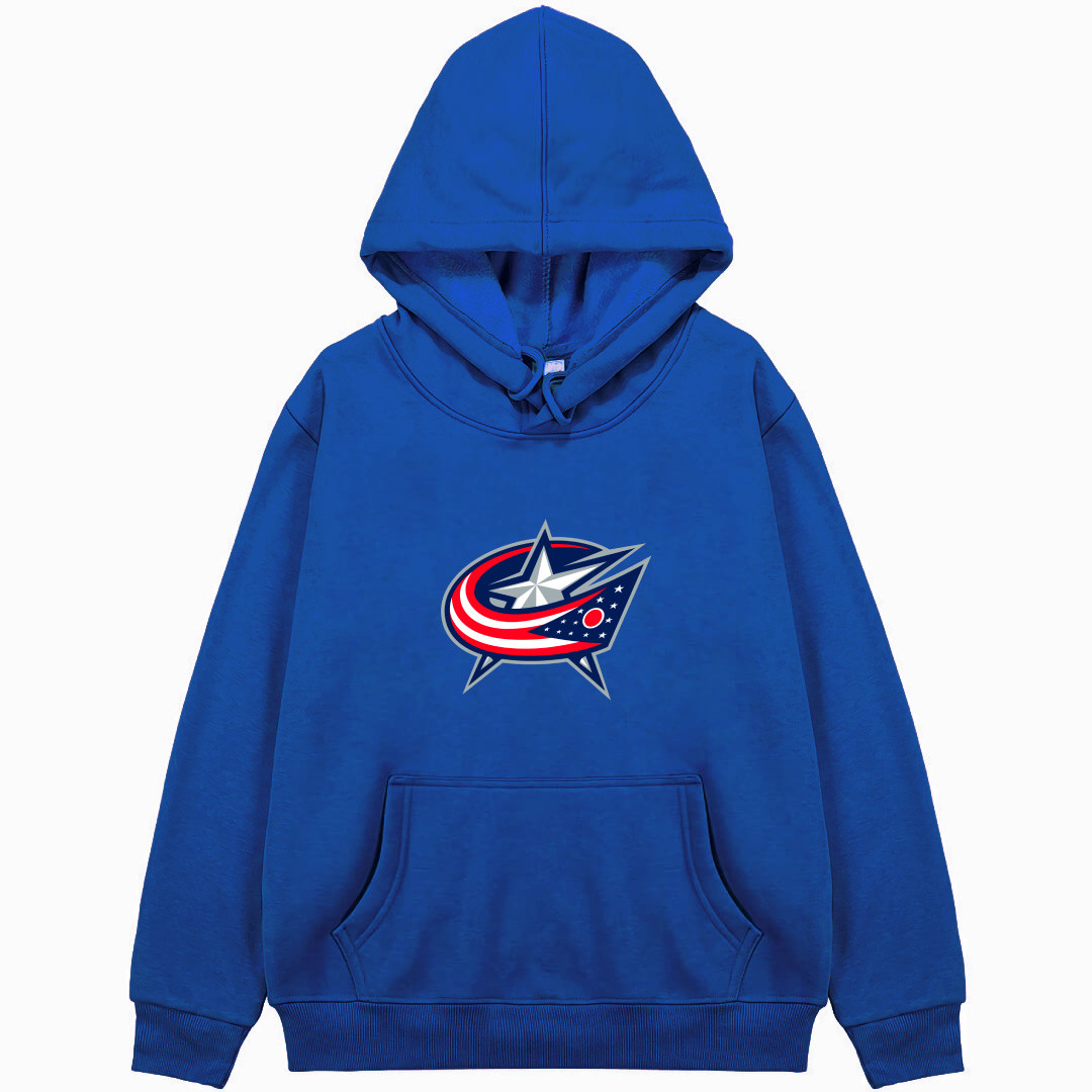NHL Columbus Blue Jackets Hoodie Hooded Sweatshirt Sweater Jacket - Columbus Blue Jackets