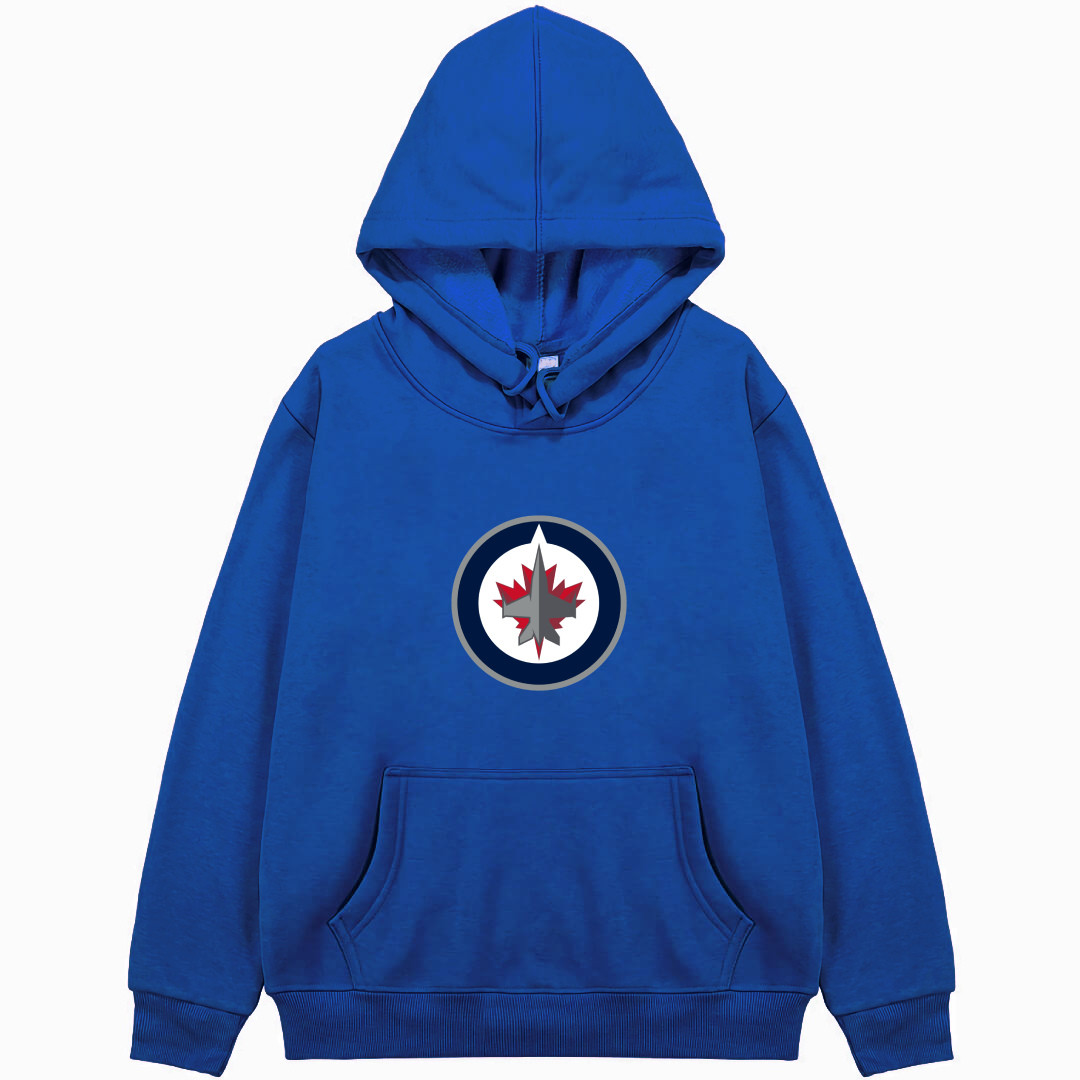 NHL Winnipeg Jets Hoodie Hooded Sweatshirt Sweater Jacket - Winnipeg Jets Team Single Logo