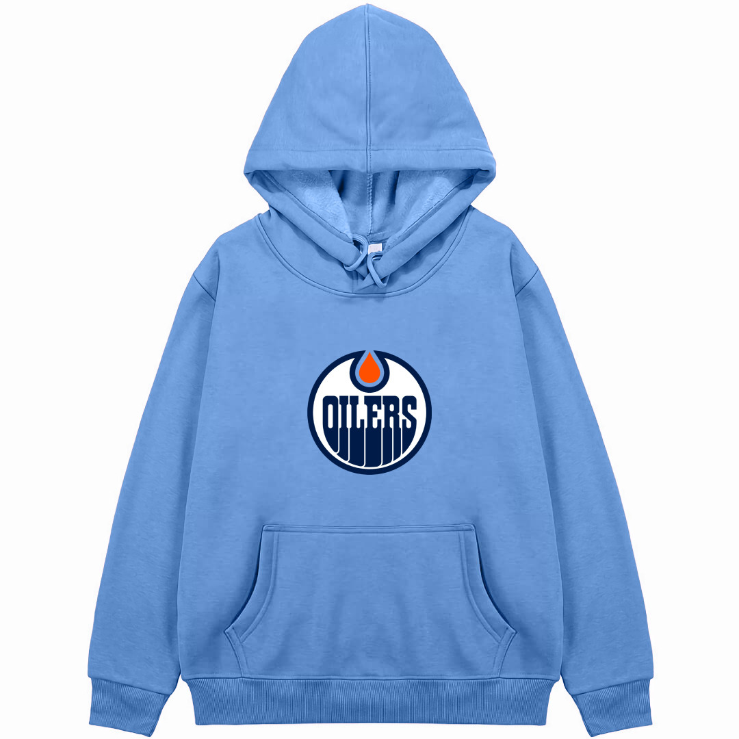 NHL Edmonton Oilers Hoodie Hooded Sweatshirt Sweater Jacket - Edmonton Oilers Team Single Logo