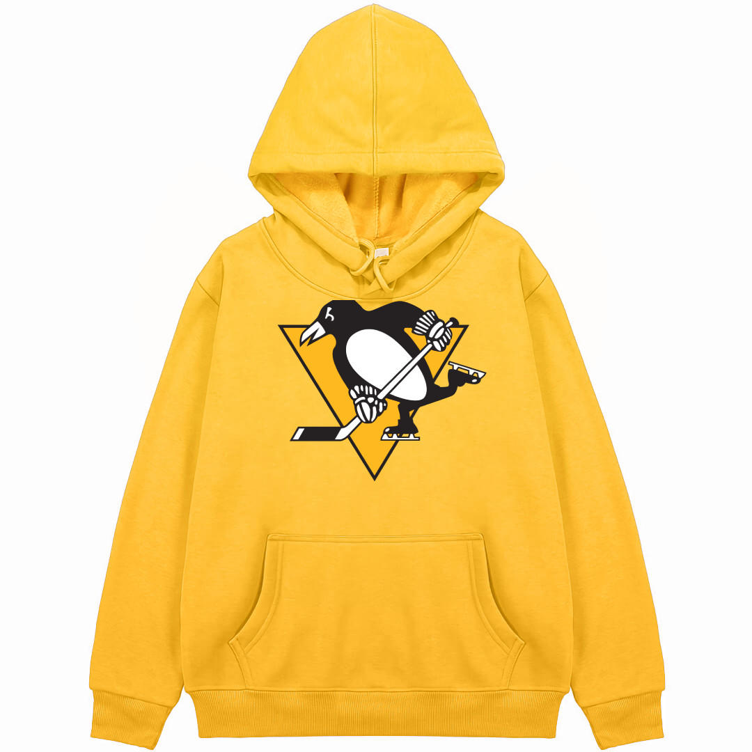 NHL Pittsburgh Penguins Hoodie Hooded Sweatshirt Sweater Jacket - Pittsburgh Penguins Team Single Logo