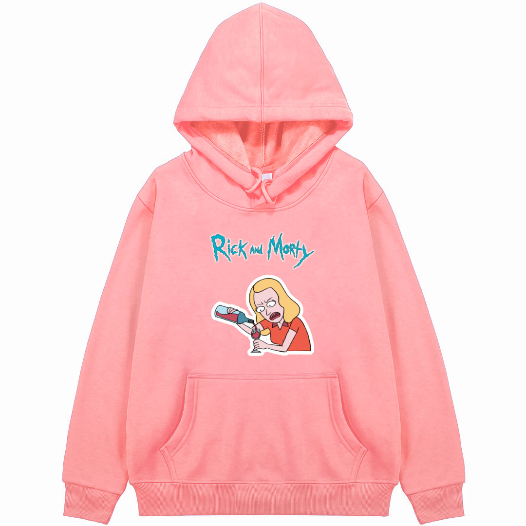 Rick And Morty Beth Smith Hoodie Hooded Sweatshirt Sweater Jacket - Beth Smith Drinking
