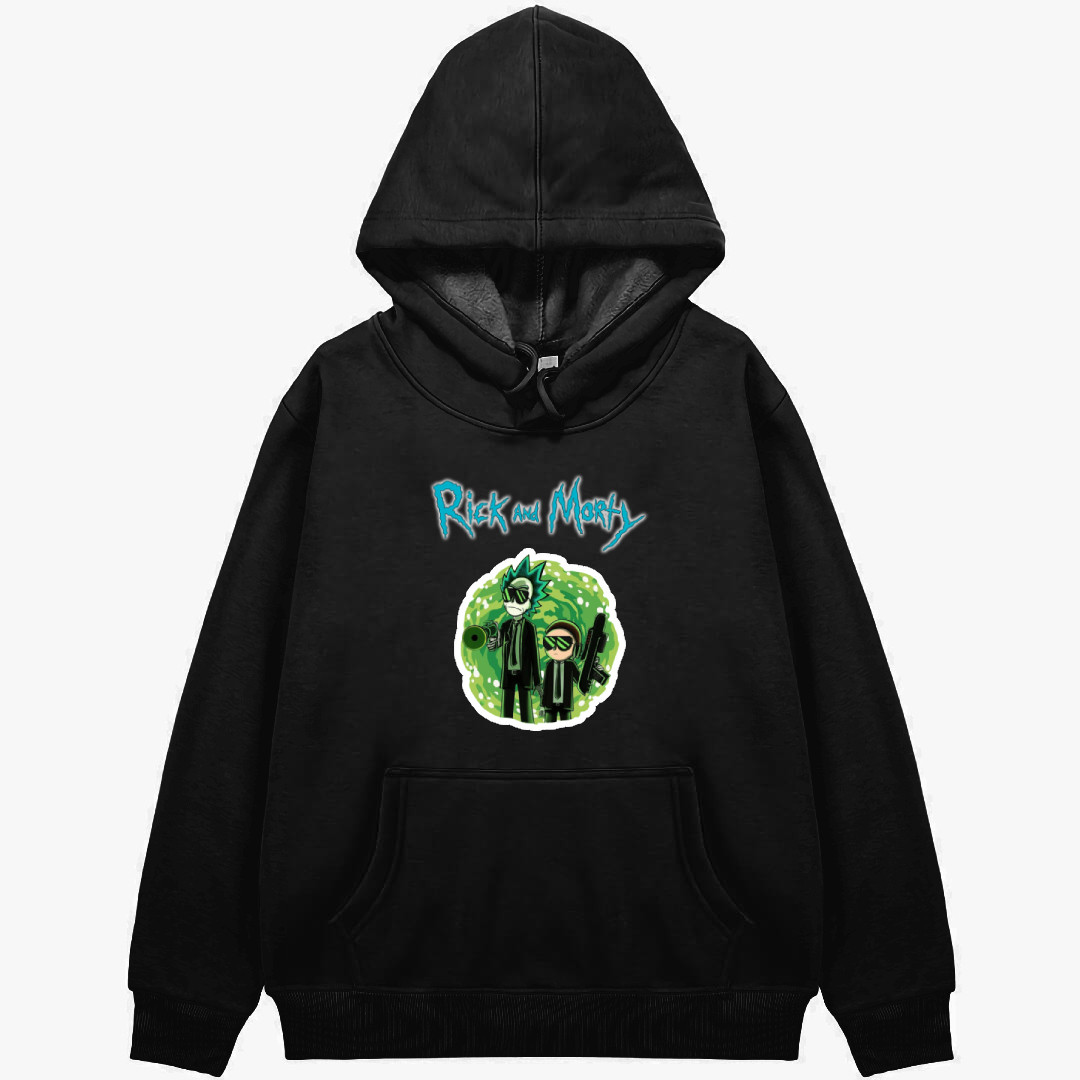 Rick And Morty Hoodie Hooded Sweatshirt Sweater Jacket - Rick And Morty Fandom Realm Poster