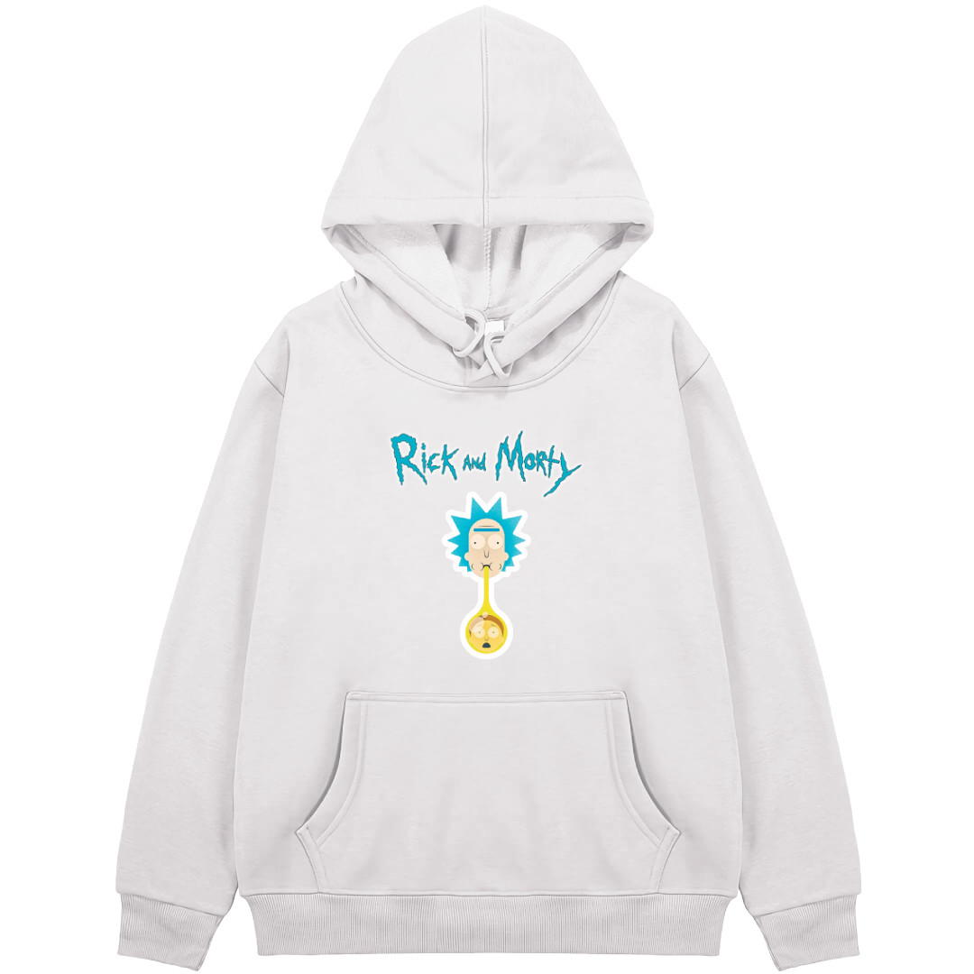 Rick And Morty Hoodie Hooded Sweatshirt Sweater Jacket - Rick And Morty Drool Saliva Illustration Art